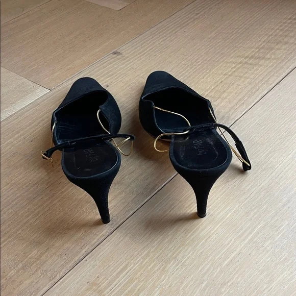 BY FAR Black Mules with Gold Accents - Picture 3 of 4